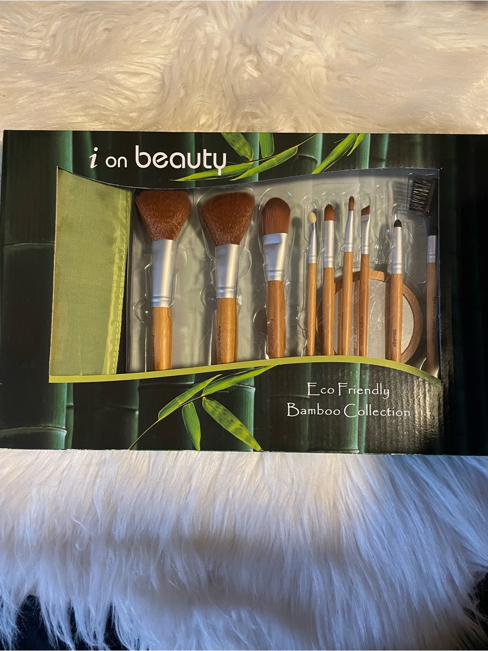12 pieces Eco-Friendly Bamboo Makeup Collection.Sustainable Luxurious Brush Set